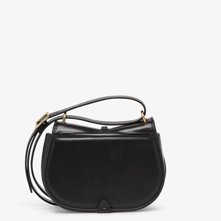 Affordable HOT Fendi Mini Black Bag In C'mon Leather Calf 0806